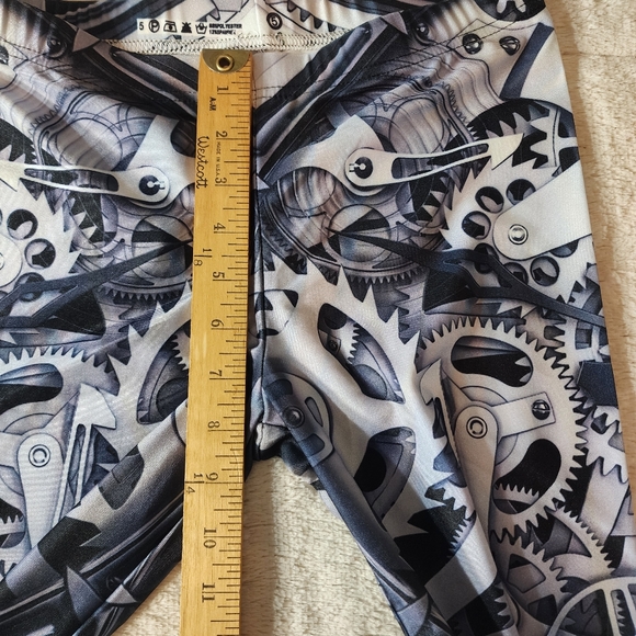 Gear Steampunk Leggings w/ Halloween Mask industrial robot machine - Picture 8 of 12